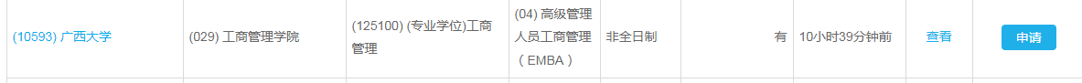 2023年廣西大學EMBA接受調劑！