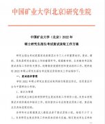 2022年中國礦大（北京）研究生復試方案